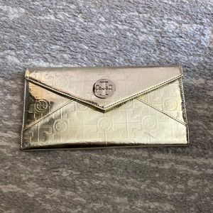 Tory Burch Silver Envelop Clutch